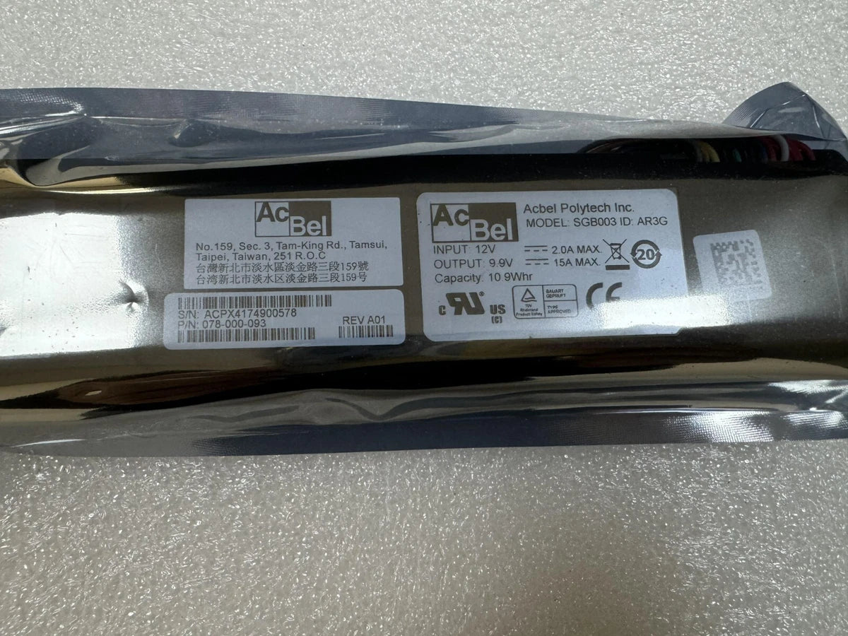 EMC VNX3100 3150 3200 Controller Battery narrow connector 078-000-093