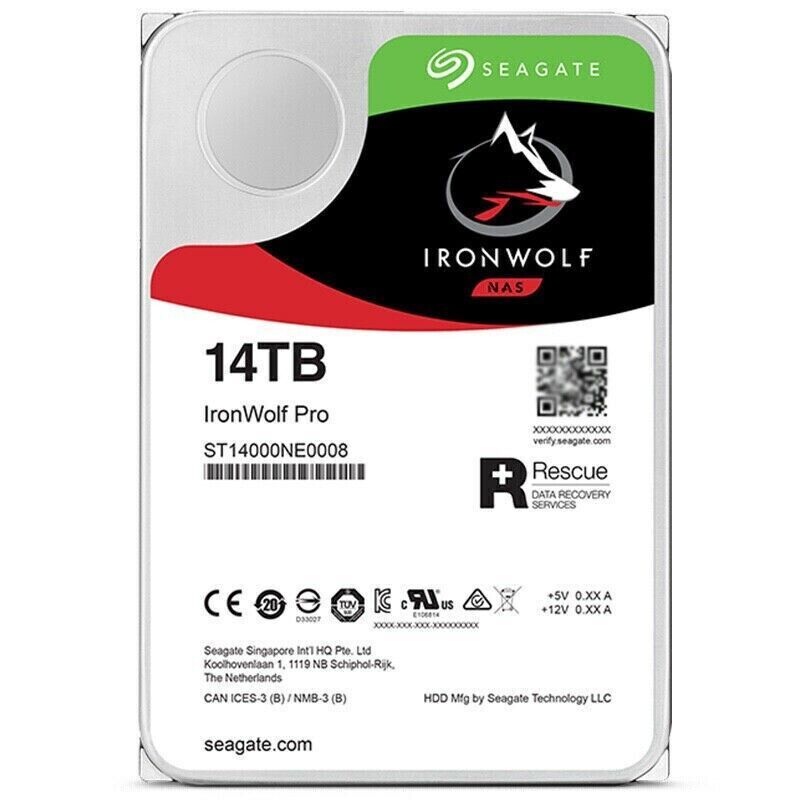 Seagate IronWolf Pro ST14000NE0008 14TB 7200 RPM 256MB Cache SATA 6.0G/S 3.5 HDD