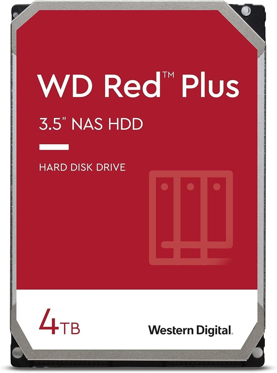 4TB WD Red Plus NAS Internal Hard Drive - 24x7 NAS Systems