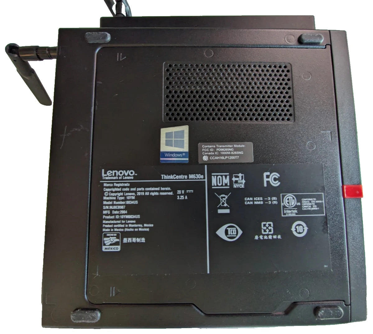 Lenovo Thinkcentre M630e i3-8145U 1.20GHz - 8GB 256GB SSD Win11 (No Power Cable)|257100994004