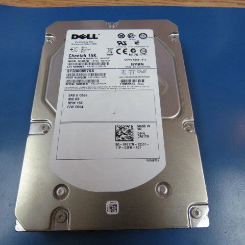 Seagate 9FL066-150 Qty of 1 per Lot Pre-Owned. SN: 6SJ26AC1 DP/N: 0F617N WWN: 5|134266210777