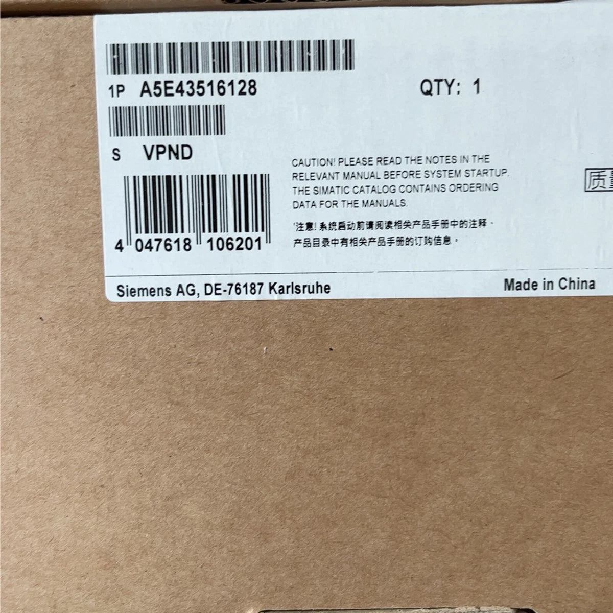 New Siemens A5E43516128 100/240V AC FSP400-60AGGBQ Power Supply