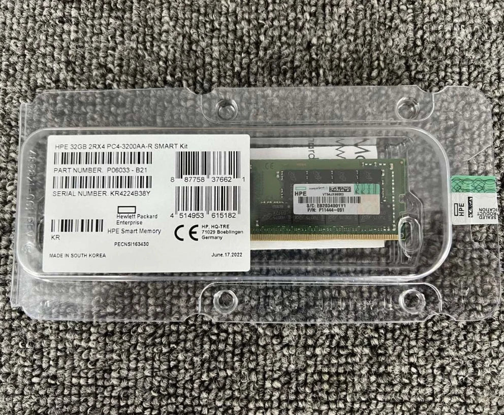 NEW HPE P06033-B21 P11444-091 32GB 2Rx4 DDR4 PC4-3200 ECC RDIMM Server Memory
