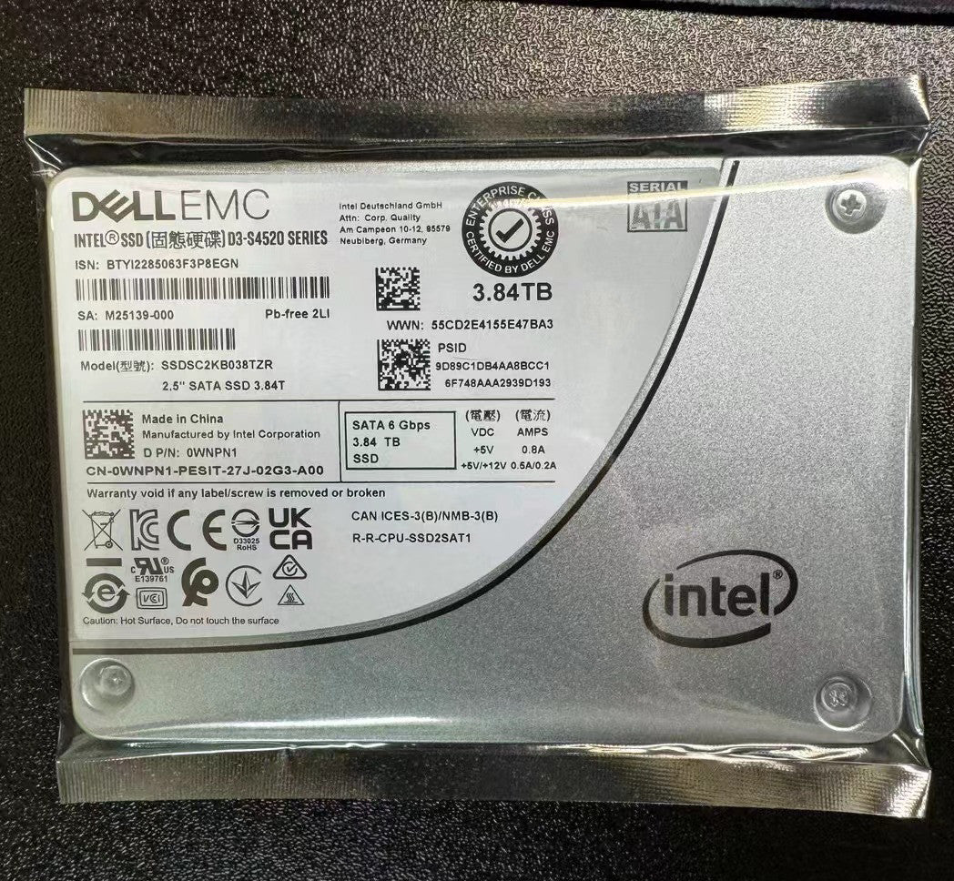 Intel D3 S4520 3.84TB SSD DELL 2.5" SATA III 6Gb/s OWNPN1 SSDSC2KB038TZR|315315493867
