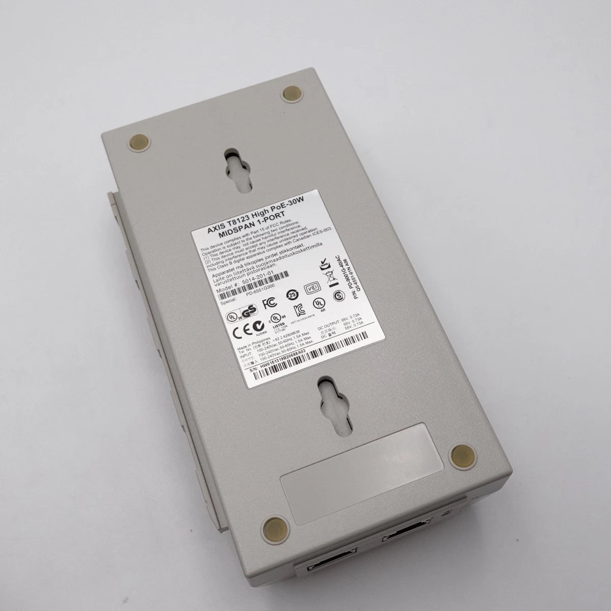 AXIS COMMUNICATIONS T8123 HIGH PoE-30W MIDSPAN 1-PORT|177608201548