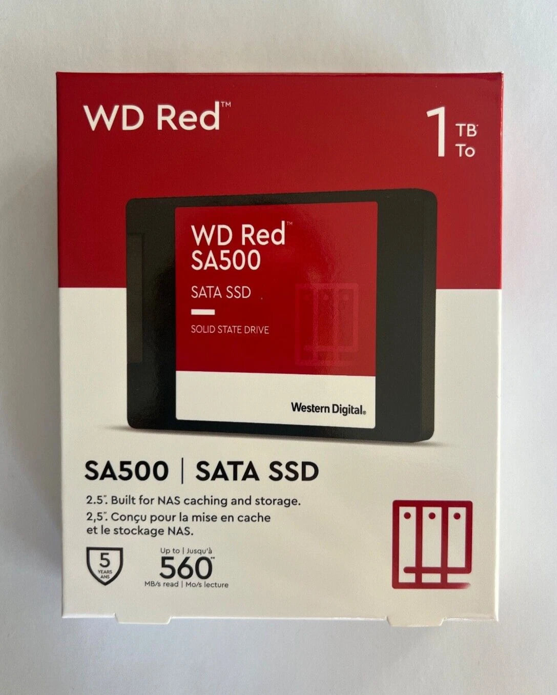 NEW! WESTERN DIGITAL RED WDS100T1R0A 1TB 2TB SOLID STATE DRIVE 2.5 INTERNAL SATA