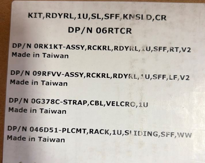 NIB __Dell PowerEdge R620 R430 R630 R640 Server Sliding Rail Kit 1U 6RTCR|297745981450