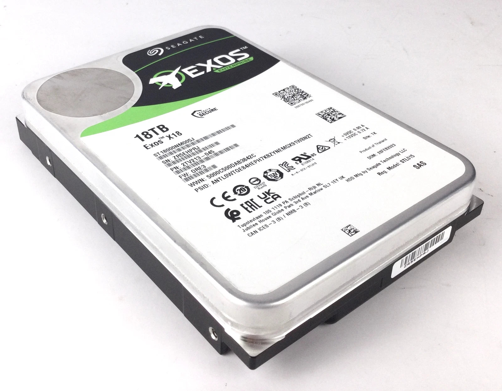 Seagate HDD Exos X18 ST18000NM005J 18TB SAS 3.5" Server Hard Disk Drive
