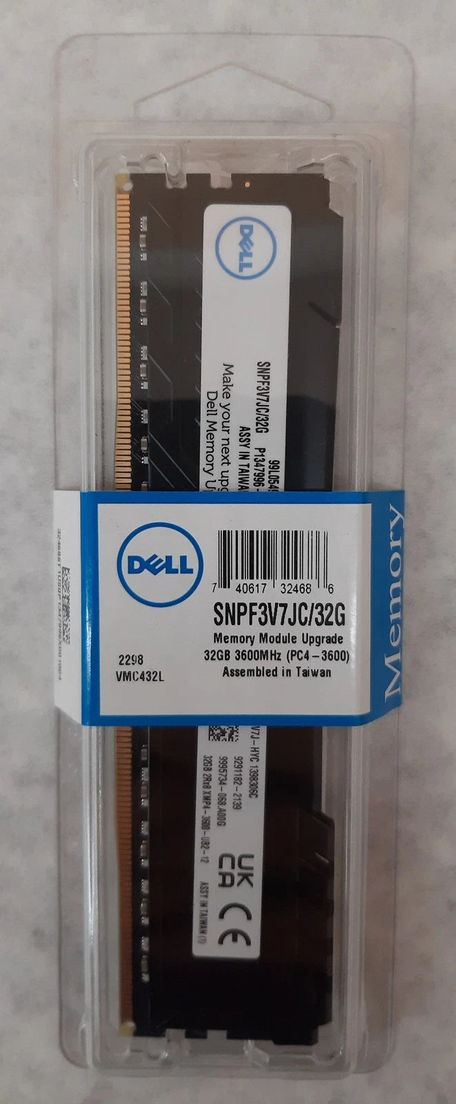 Dell Memory Module Upgrade 32GB DDR4 UDIMM P/N SNPF3V7JC/32G|366076858683
