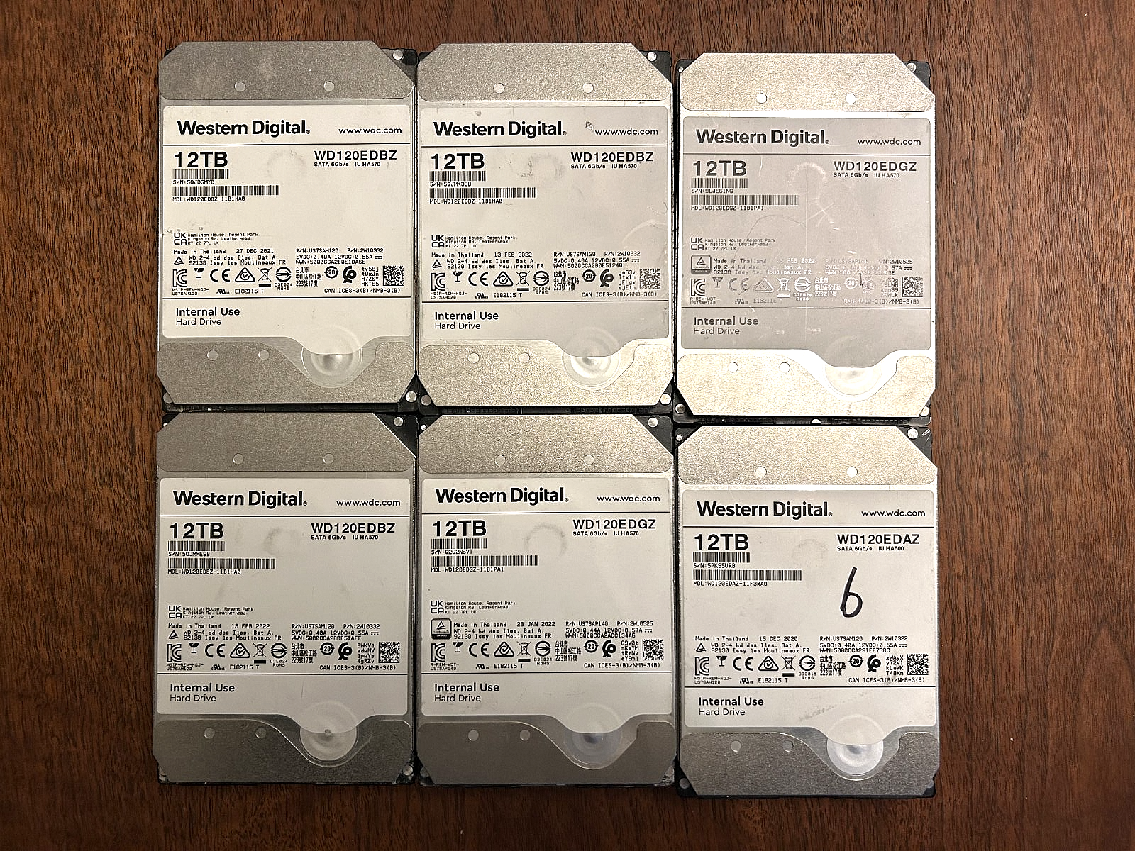 WD Ultrastar 12TB Enterprise HDD – Helium CMR SATA 7200RPM – Tested – Qty Availa|297803834544
