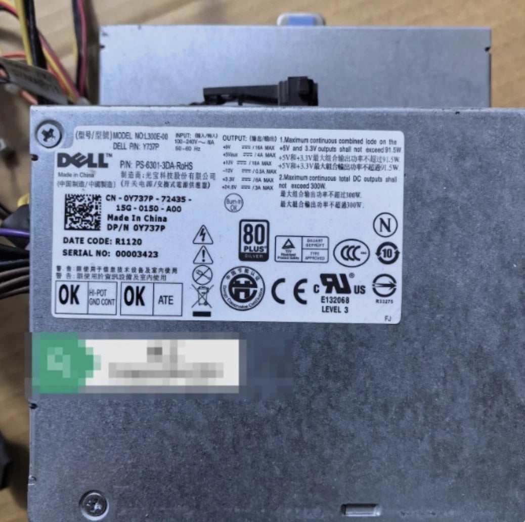 one for D300ED-00 L300E-00 H197R Y737P Power Supply module #jia