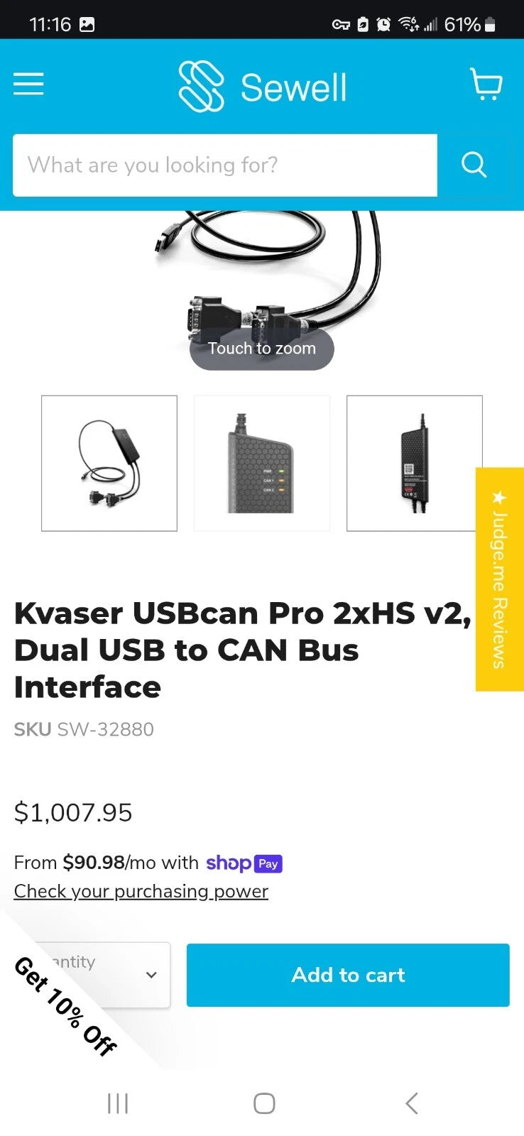 Kvaser USBcan Light 2xHS New without box half price!