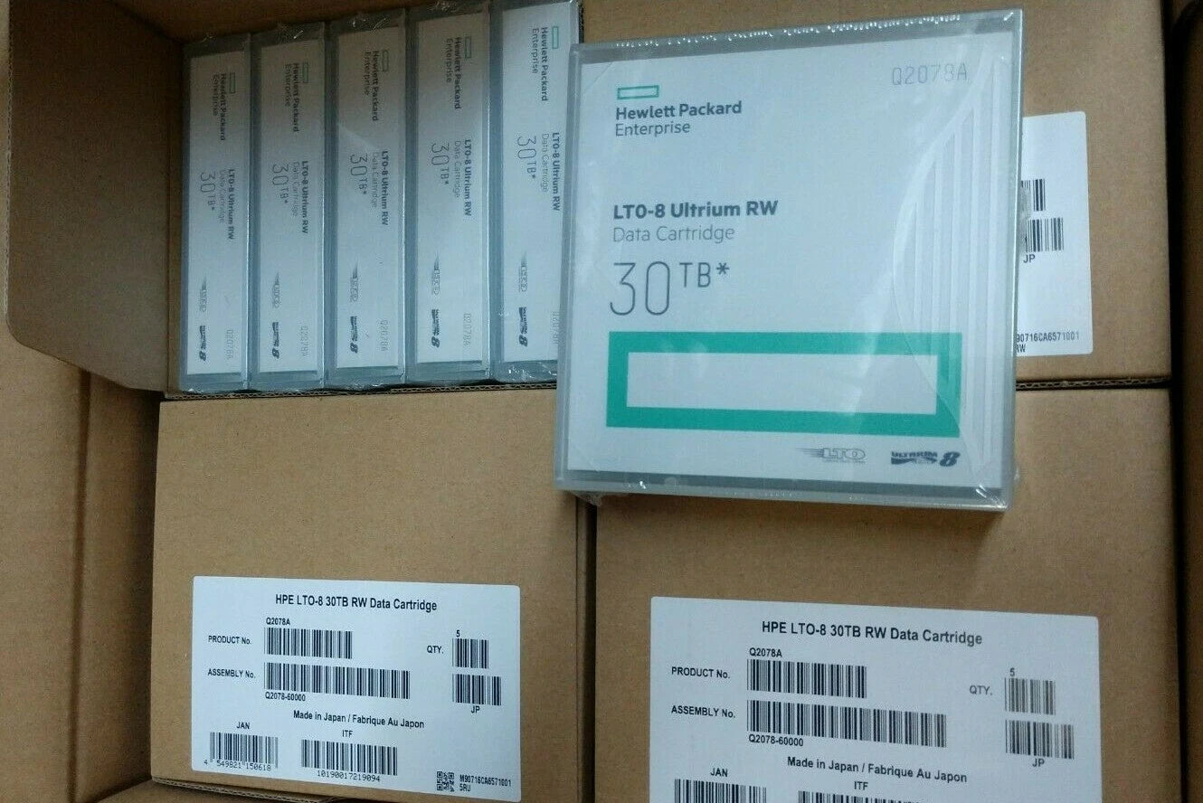 HPE LTO-8 Backup tape ( Non-Custom Labeled Pack of 20 Tapes - Q2078AN