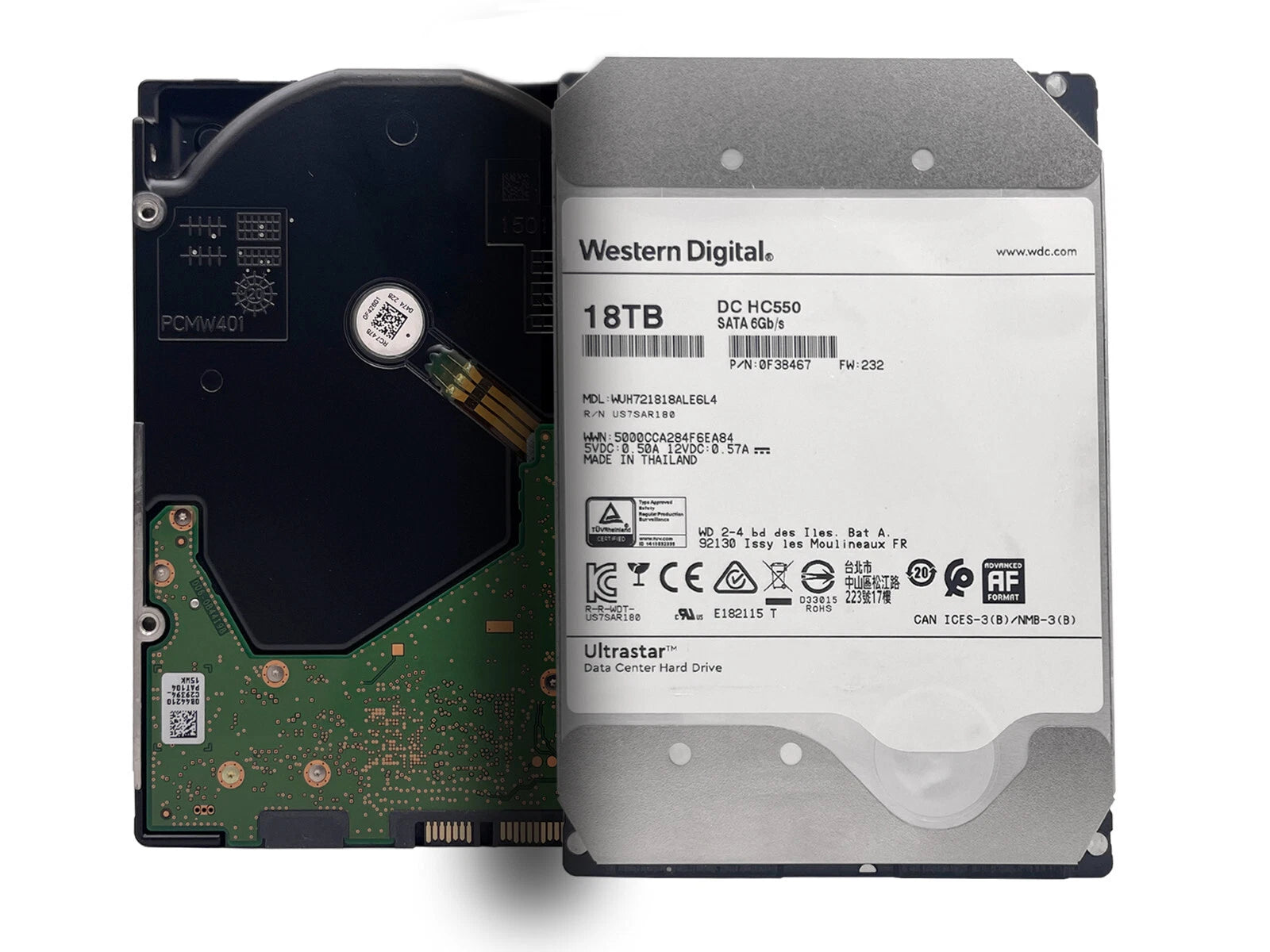 WD Ultrastar DC HC550 18TB SATA 6G 3.5" 7200RPM Enterprise HDD - WUH721818ALE6L4|167355610430