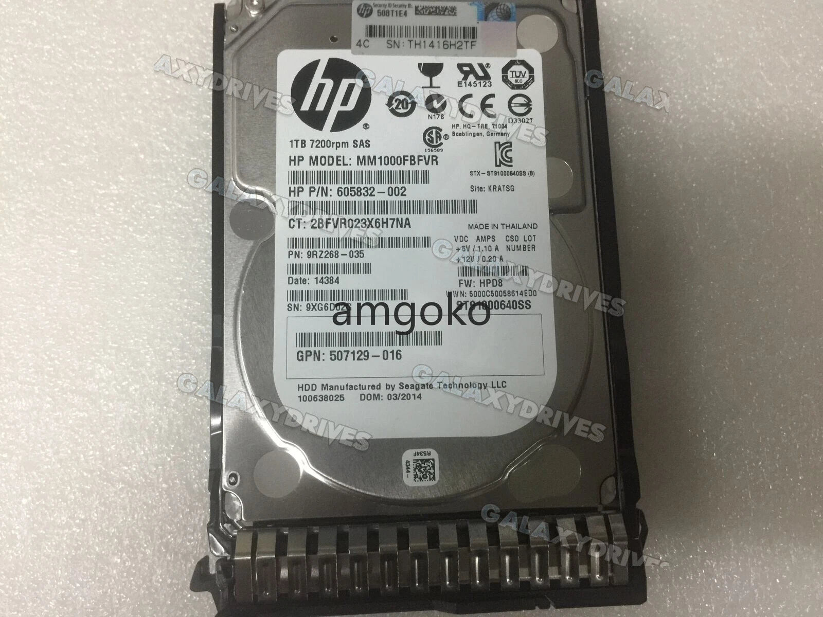 New HP 652749-B21 653954-001 605832-002 1T SAS 2.5" (1Pcs