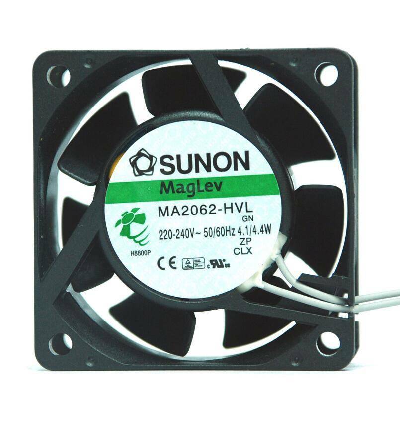 For SUNON AC Fan MA2062-HVL GN AC220-240V 50/60Hz 4.1/4.4W 60x60x25mm|146713487088