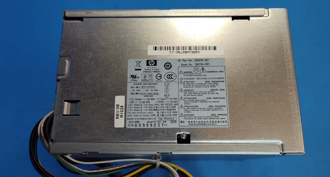 Hewlett Packard HP-Compaq 320 Watt Power Supply For 6005mt Elite 8000 Micro Tower Pcs. (PS43219HA) 320-Watt|236345009501