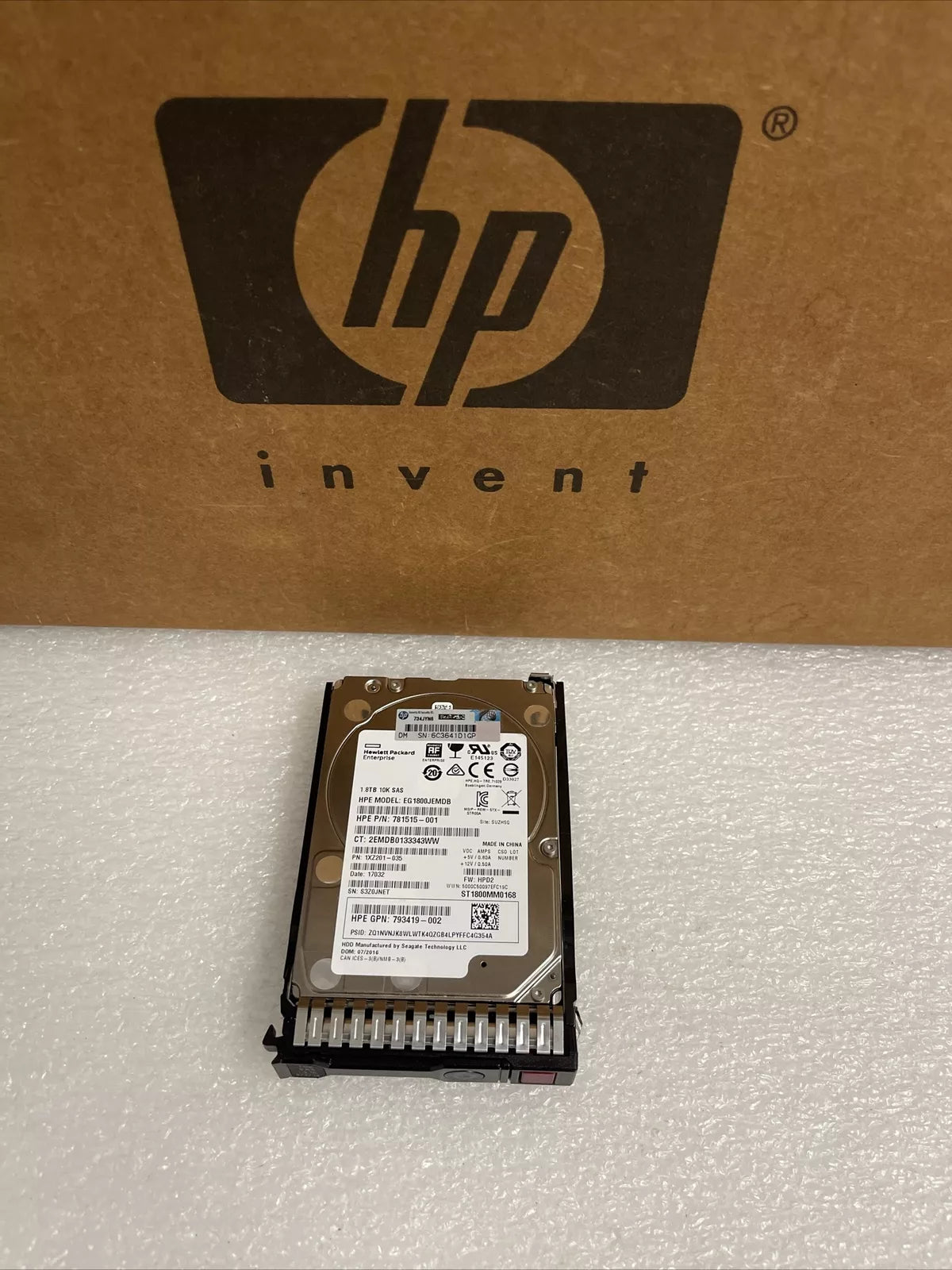 HPE EG1800JEMDB 1.8TB 12G 10K 2.5" SAS SC DS HARD DRIVE 781515-001 1XZ201-035 - aloinfousa.com