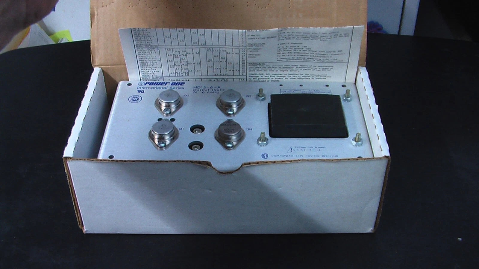 Power One HD15-6-A Linear Power Supply 6A 15VDC NOS in the box