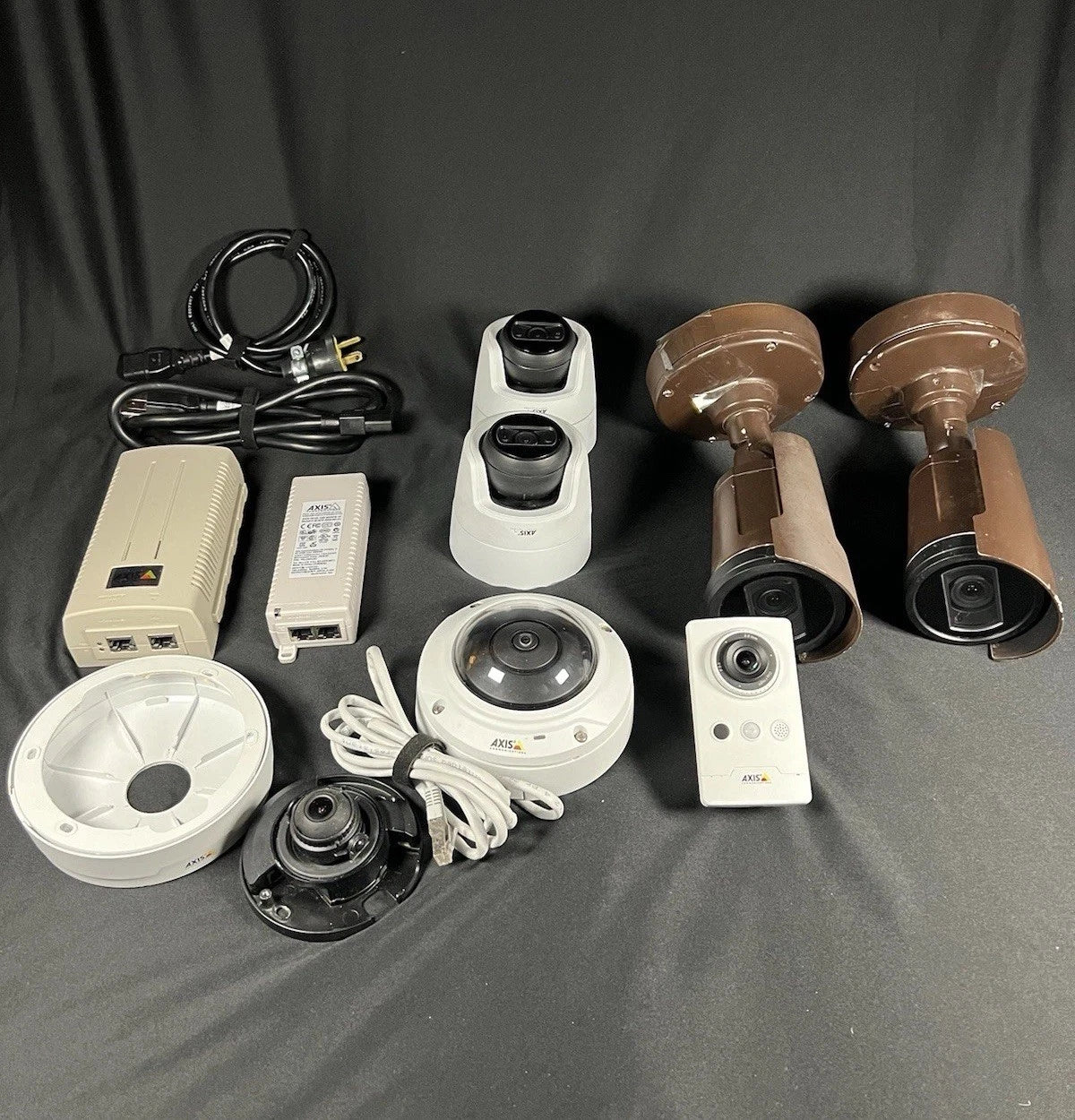 Axis Communications Network Security Lot- 6 Cameras & 2 POE Midspan +Extra Parts|127542953872