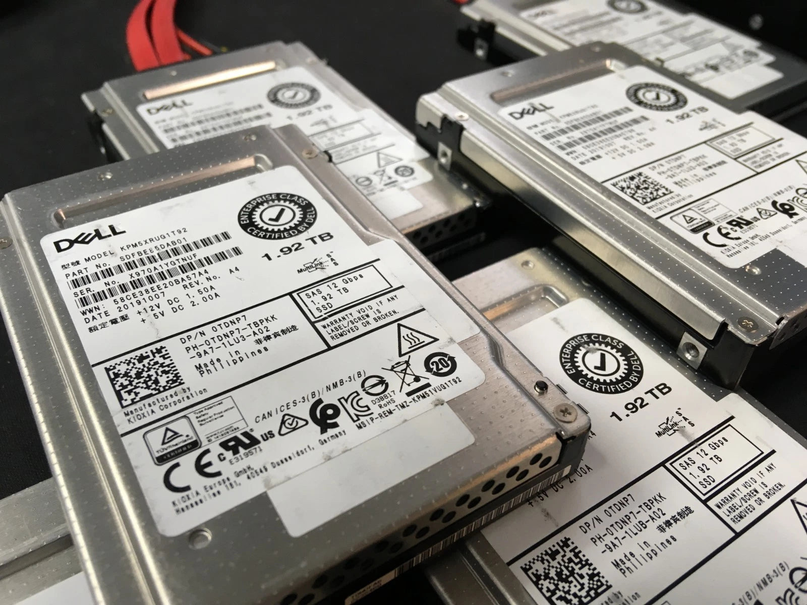 *LOT OF 7* DELL 1.92TB 12G 2.5" SAS SSD KPM5XRUG1T92 DP/N 0TDNP7 *88-89% HEALTH*|227118186360