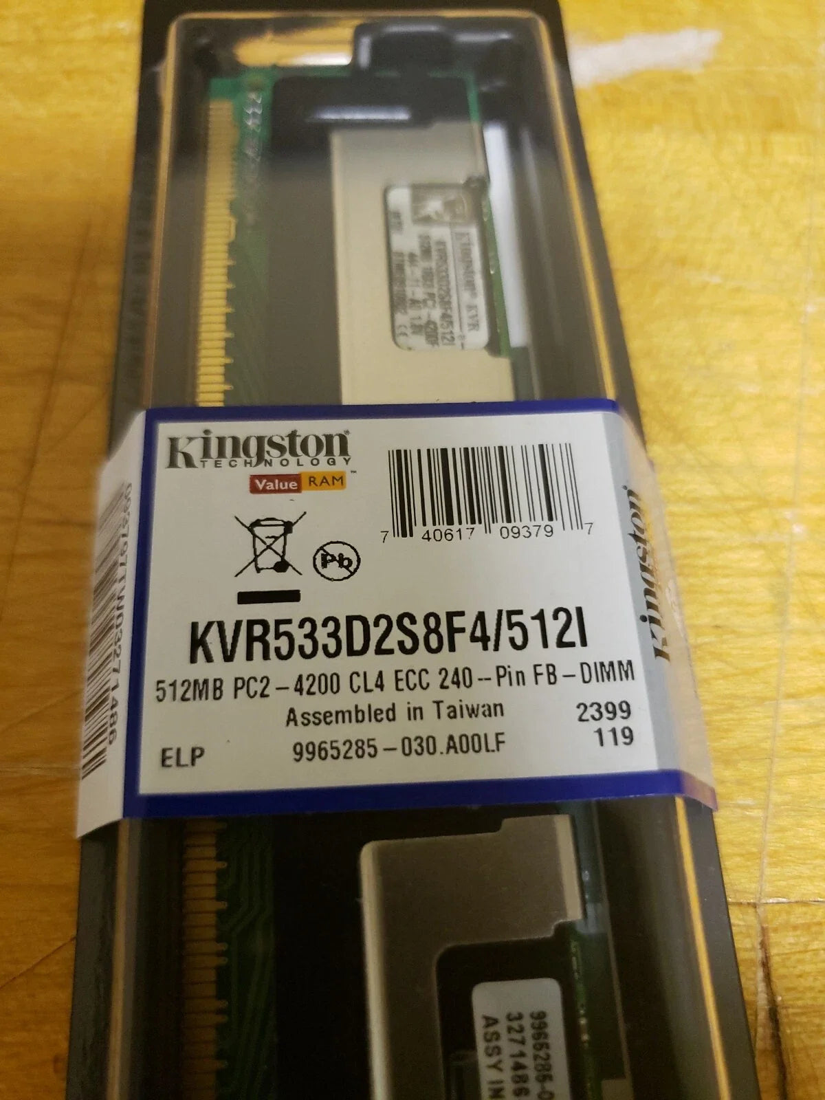 Kingston 512MB DDR2-533 Fully Buffered Memory - KVR533D2S8F4/512 (Bulk Pack)