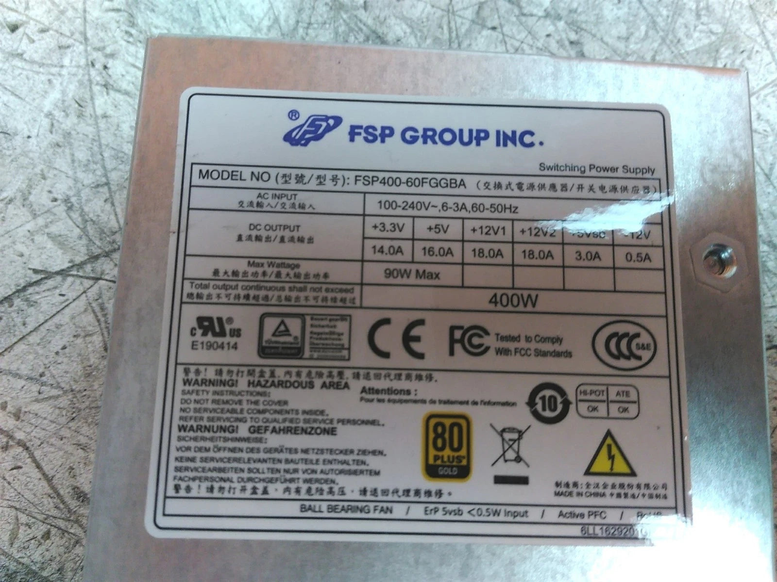 FSP Group FSP400-60FGGBA 400W Switching Power Supply - aloinfousa.com