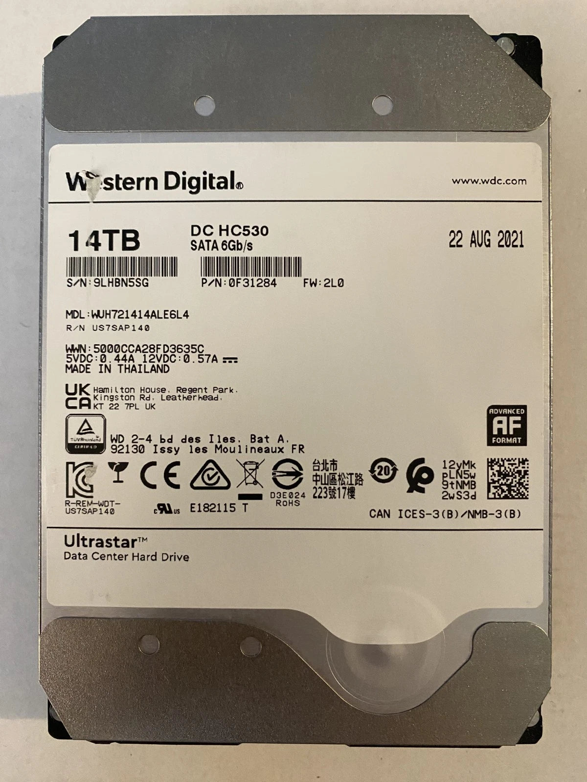 WD Ultrastar HC530 14TB SATA 6G 3.5" 7200RPM Enterprise HDD|136803940307