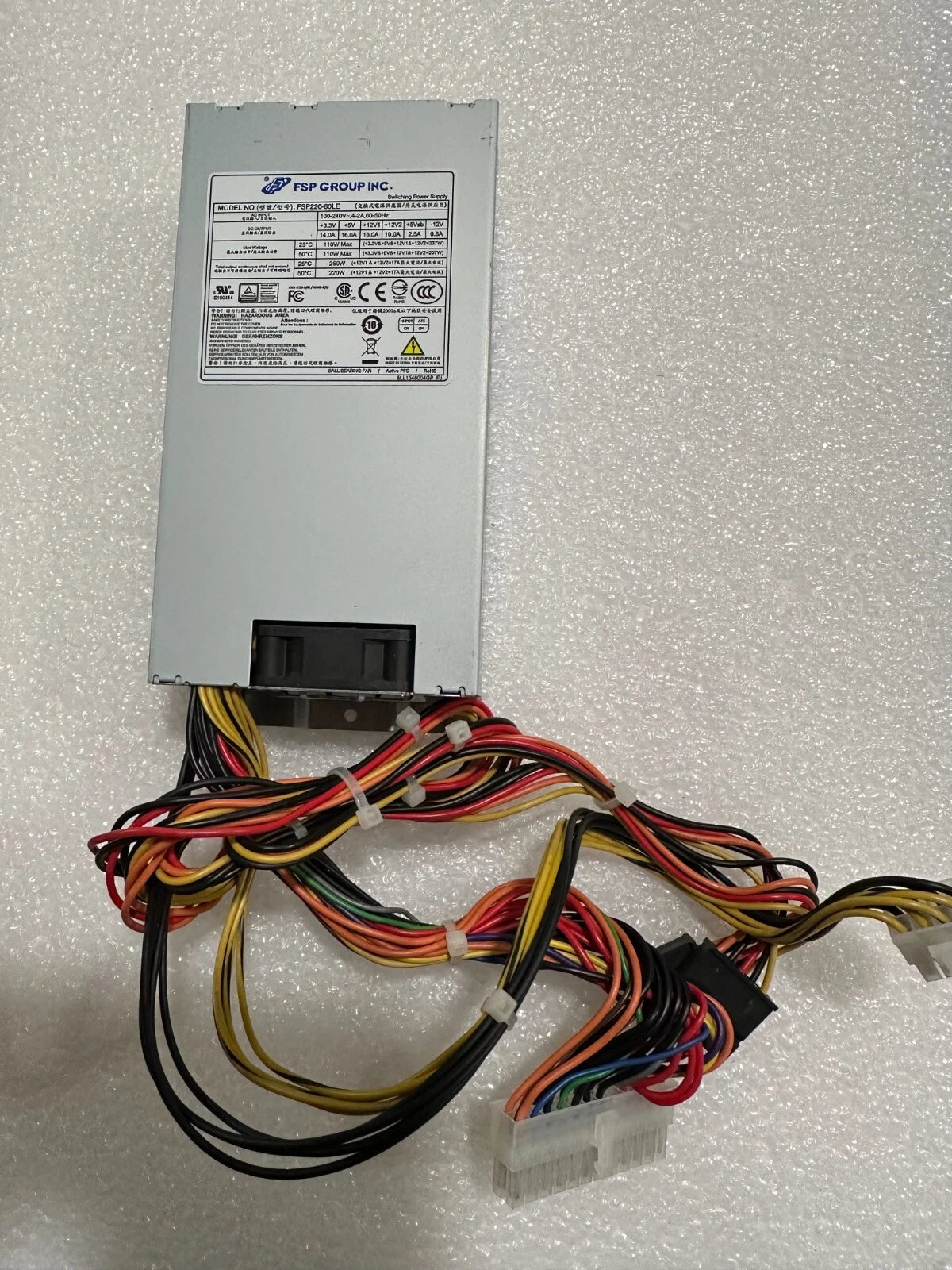 FSP Group FSP220-60LE Mini / 1U 220W Power Supply Unit 24PINS P/N: 9PA2201191|196384133623