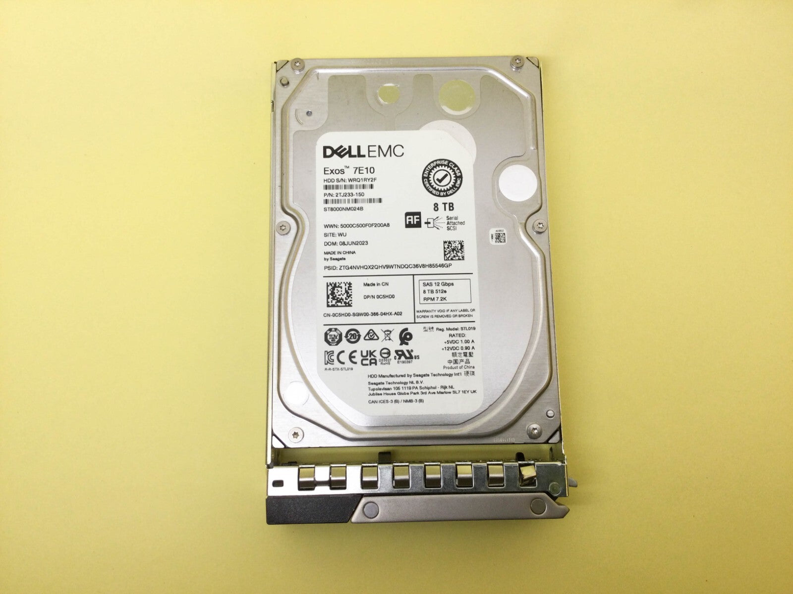 Dell 8TB 7.2K SAS 12Gb/s 3.5-inch 512e Enterprise Hard Drive C5HD0