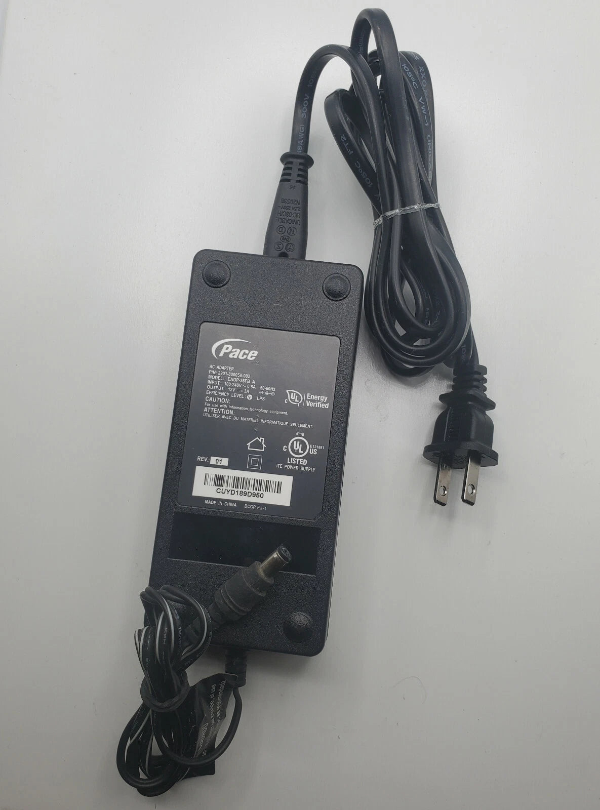 Genuine Pace AC Adapter EADP-36FB-A With Cord output 12V 3A|224903627128