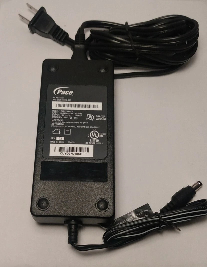 Genuine Pace EADP-36FB A AC Adapter Output 12V 3A Power Supply (Tested)|394973113043