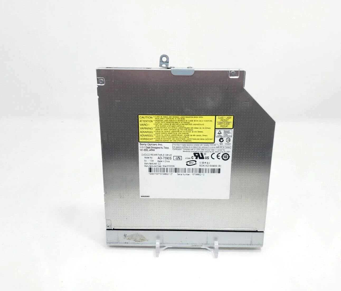 Sony Optiarc AD-7590S Slim 8x DVD±R Burner 8X DVD+R 8X DVD+RW 6X DVD+R DL 8X DVD-R 6X DVD-RW 8X DVD-ROM 24X CD-R 24X CD-RW 24X CD-ROM Black SATA Model AD-7590S-XX (***Used but in Excellent Functional Conditions. Some Cosmetic Blemishes***)