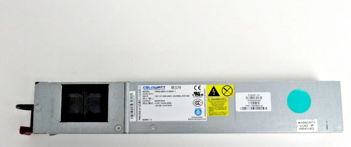 Supermicro PWS-651-1R Coldwatt CWA2-0650-10-SM01-1 650W Power Supply|285710588636