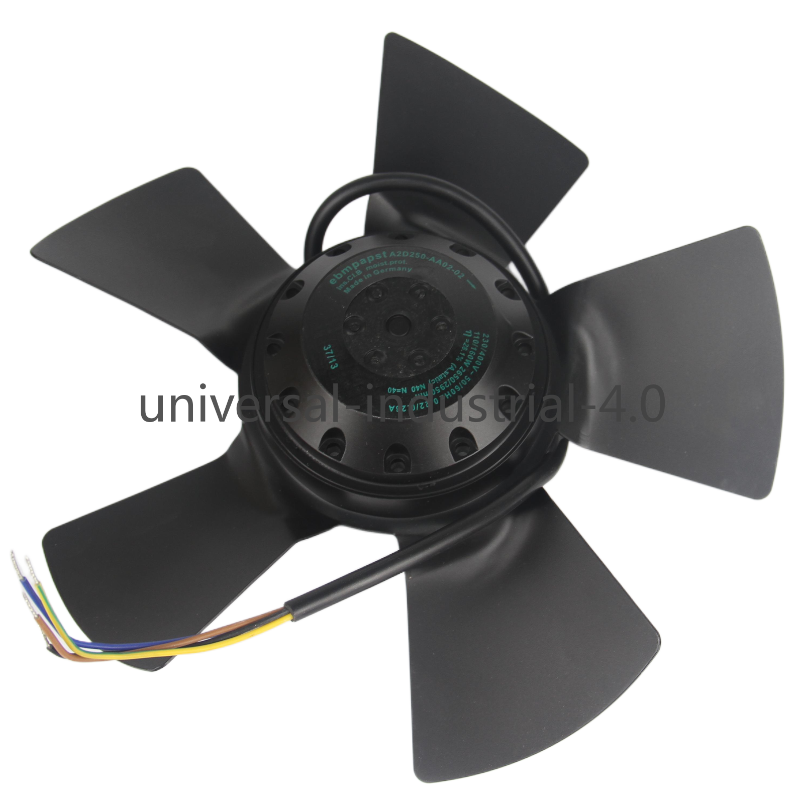 Industrial Axial Cooling Fan A2D250-AA02-02, 9.84 Inch, 400V, 110W Performance