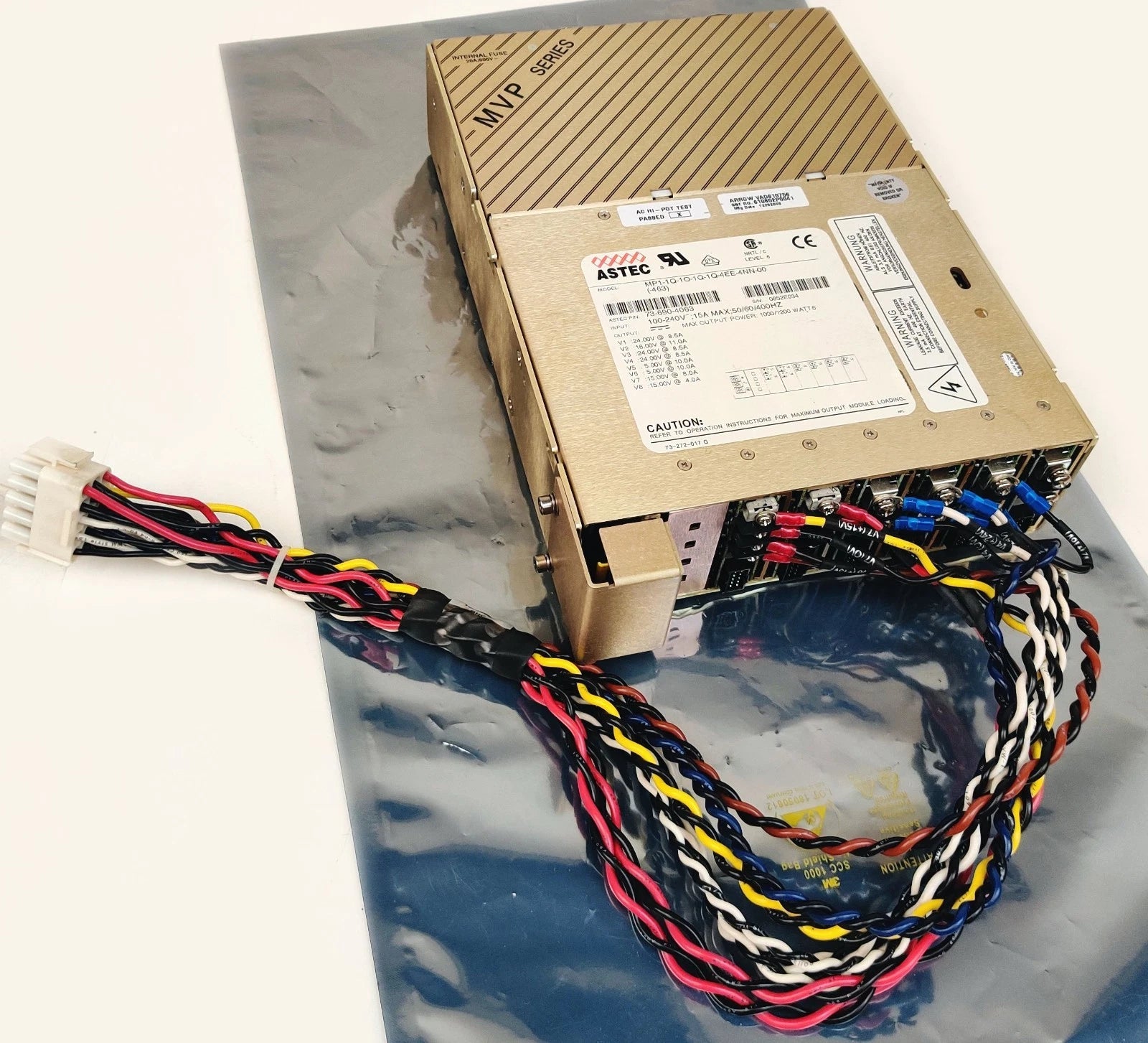 Astec MVP MP1 Power Supply 1000-1200W, 24V 18V 15V 5V 100/240V In Up to 400Hz