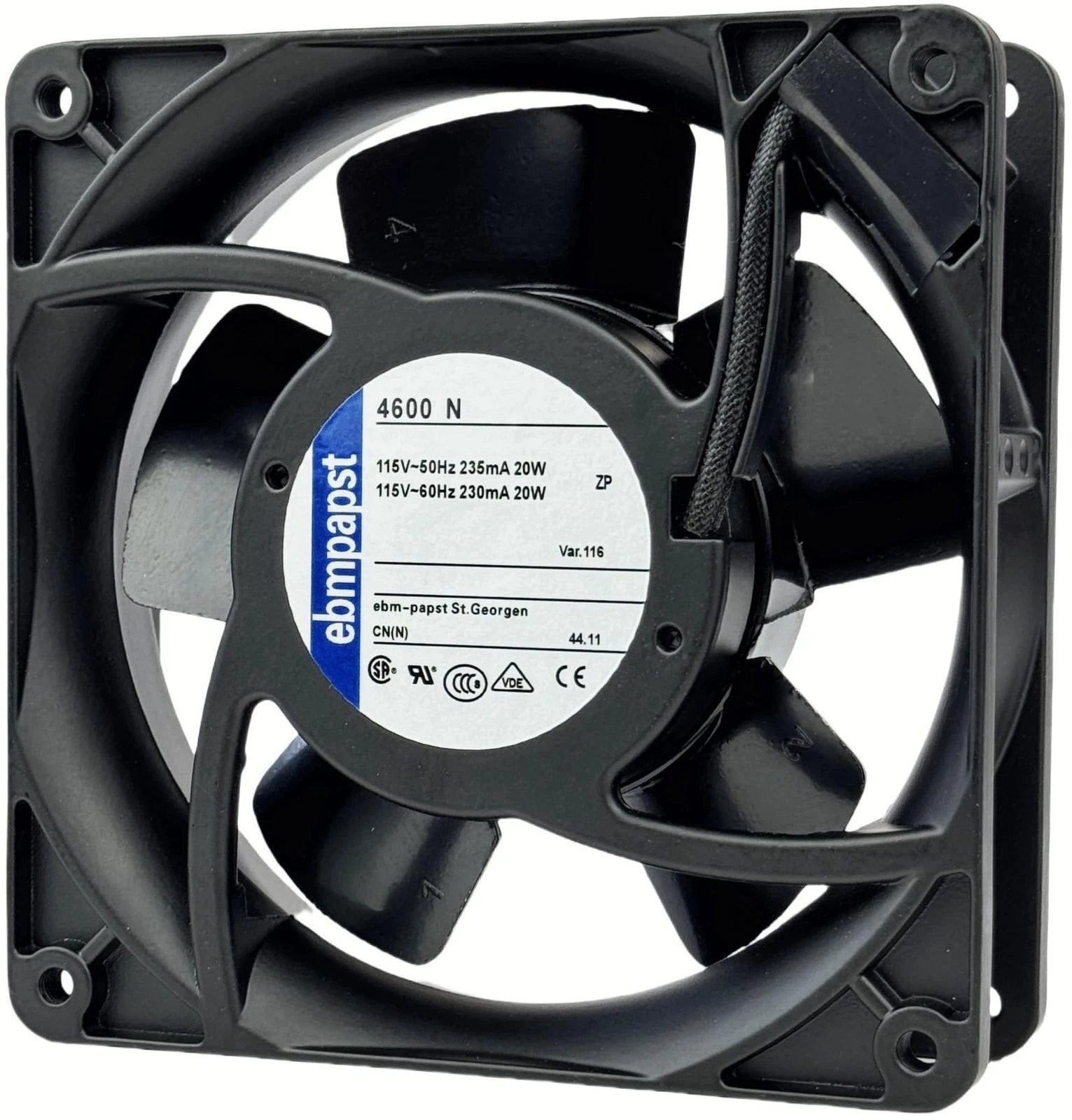 for ebmpapst 4600N Axial Fan,115V 12038 Industrial Cooling Fan All-Metal Heat...|389366100474