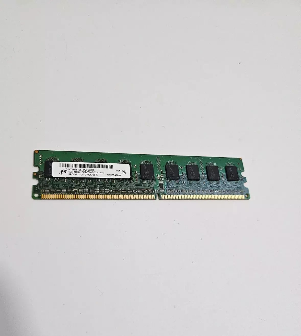 Micron 1GB DDR2 PC5300 PC2-667 ECC 1.8v 1RX8 240Pins 128MX72 Server Memory - MT9HTF12872AZ-667H1