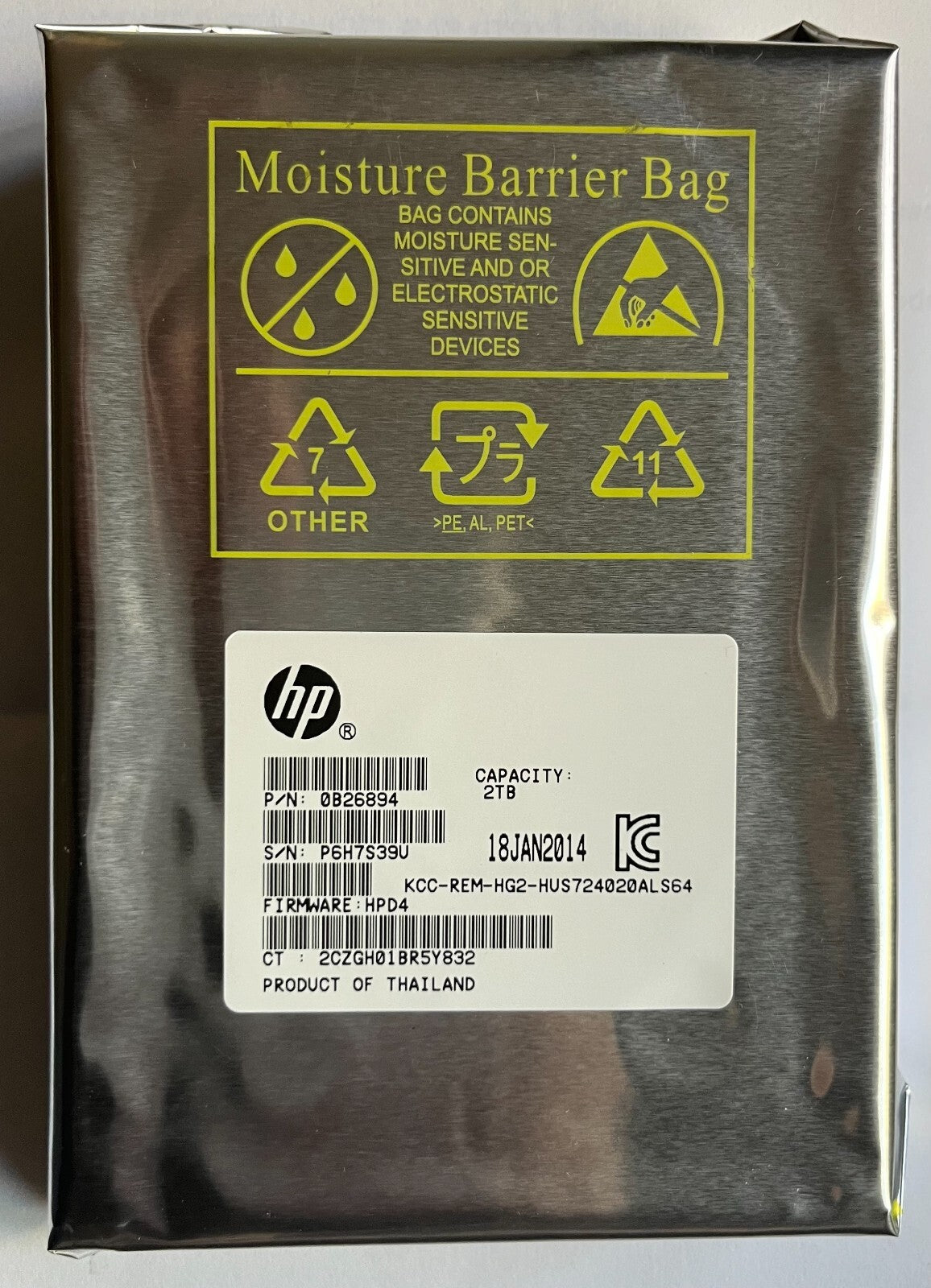 HPE 2TB MB2000FCZGH 698695-001 HUS724020ALS64 0B26894 7.2K SAS 6Gbps 3.5" LFF HP|276654317294