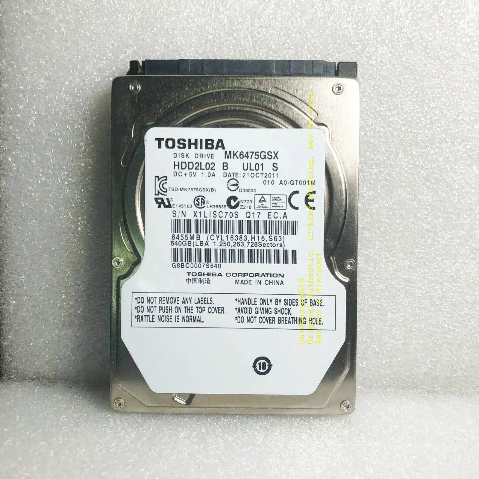 Seagate 750GB Momentus 7200 RPM 16MB Cache 2.5" SATA 3.0Gb/s Internal Notebook Hard Drive - ST9750420AS - (Like New)