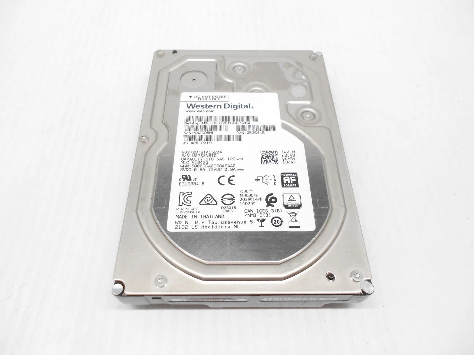 Western Digital 8TB SAS Hard Drive 12G 3.5" Server HDD HUS728T8TAL5204 Dell HP|205422344293