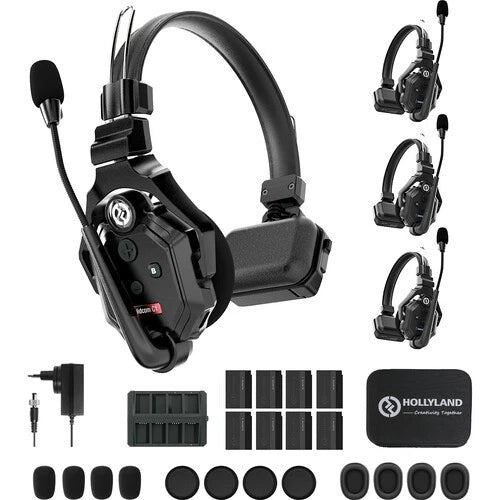 Hollyland Solidcom C1-4S 4-Person Full-Duplex Wireless Headset Intercom System 1000ft