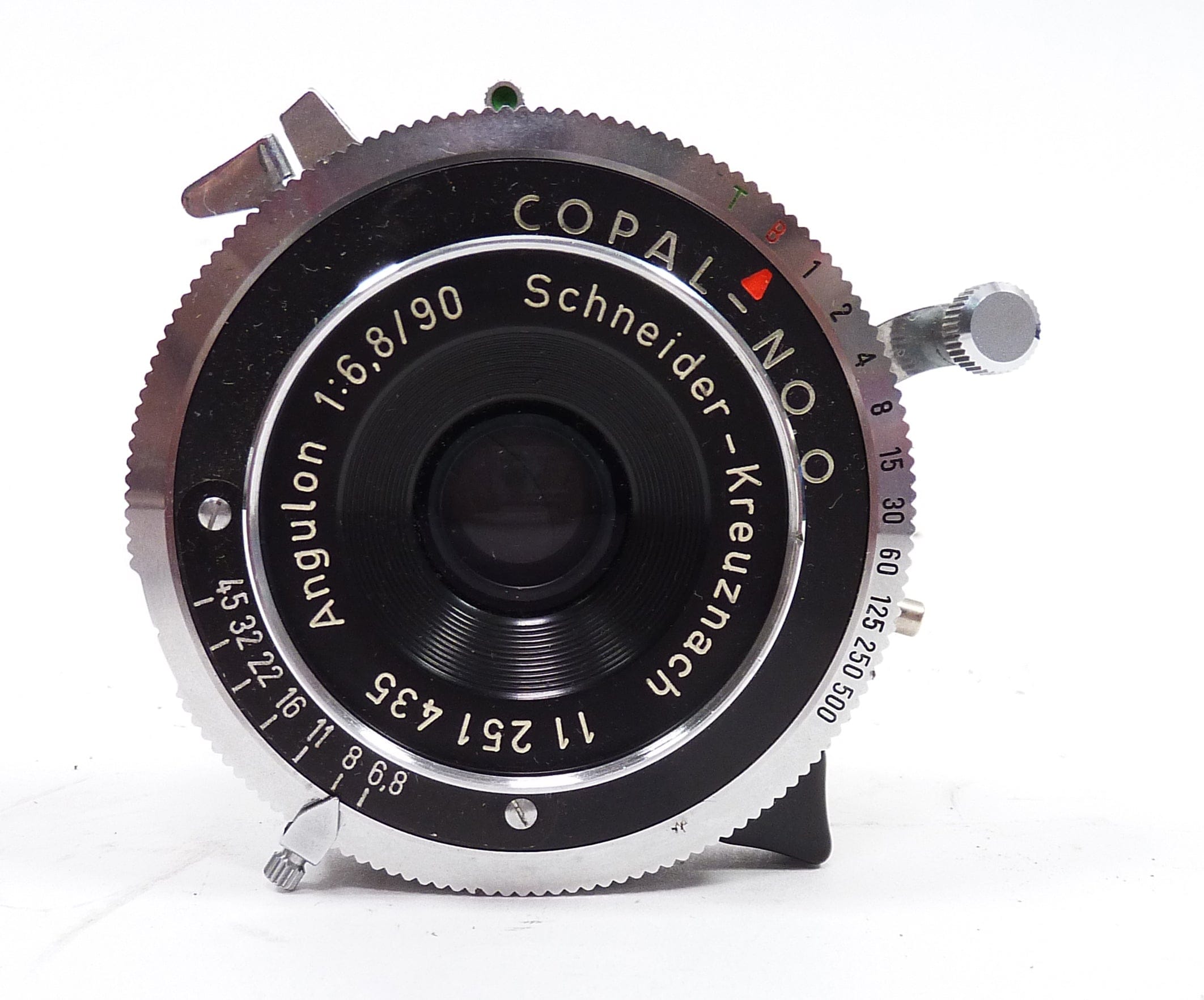 Schneider Angulon 90mm f6.8 with Copal 0 Shutter
