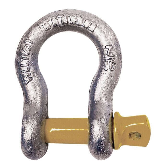 Titan Chain 10319059 Hot Galvanized Bow Shackle, 1-1/8"