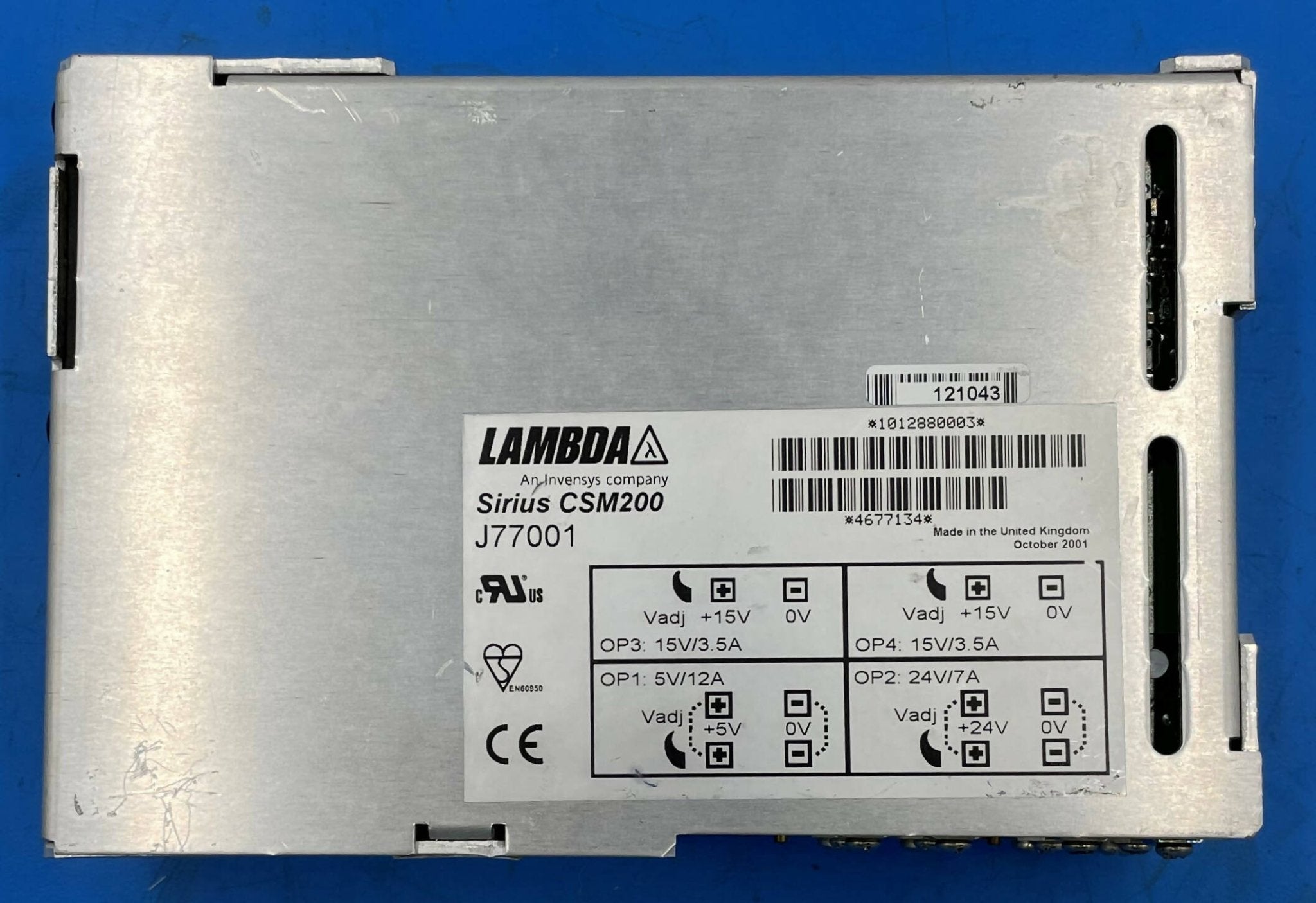 Sirius CSM200 Power Supply Lambda (4677134/J77001 Siemens