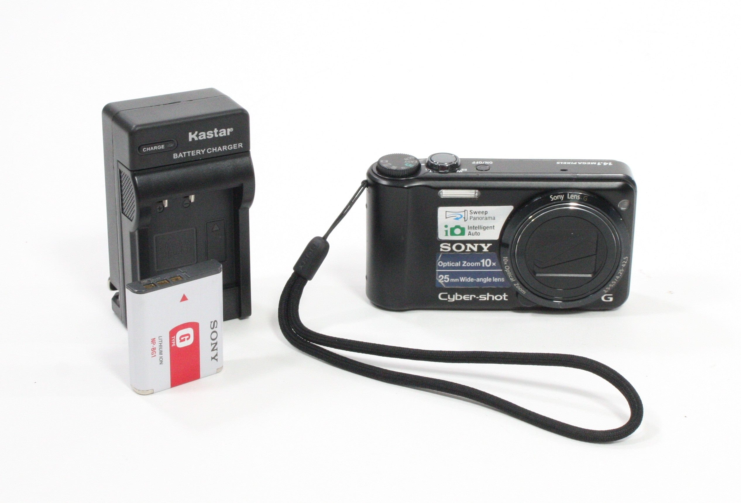 Sony Cyber-shot Steadyshot DSC-H55 Digital Camera 10x Zoom 14.1mp