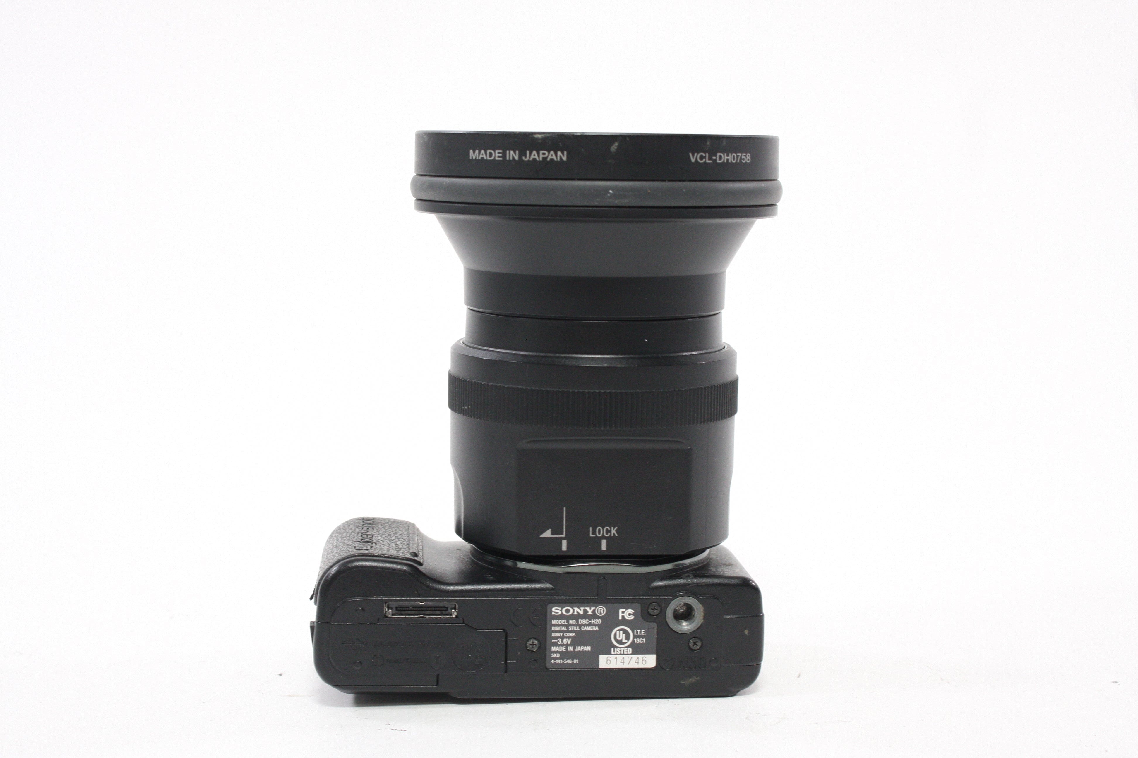 Sony DSC-H20 Digital Camera (Modified) w Adapter Ring & .07x Convertor AS-IS