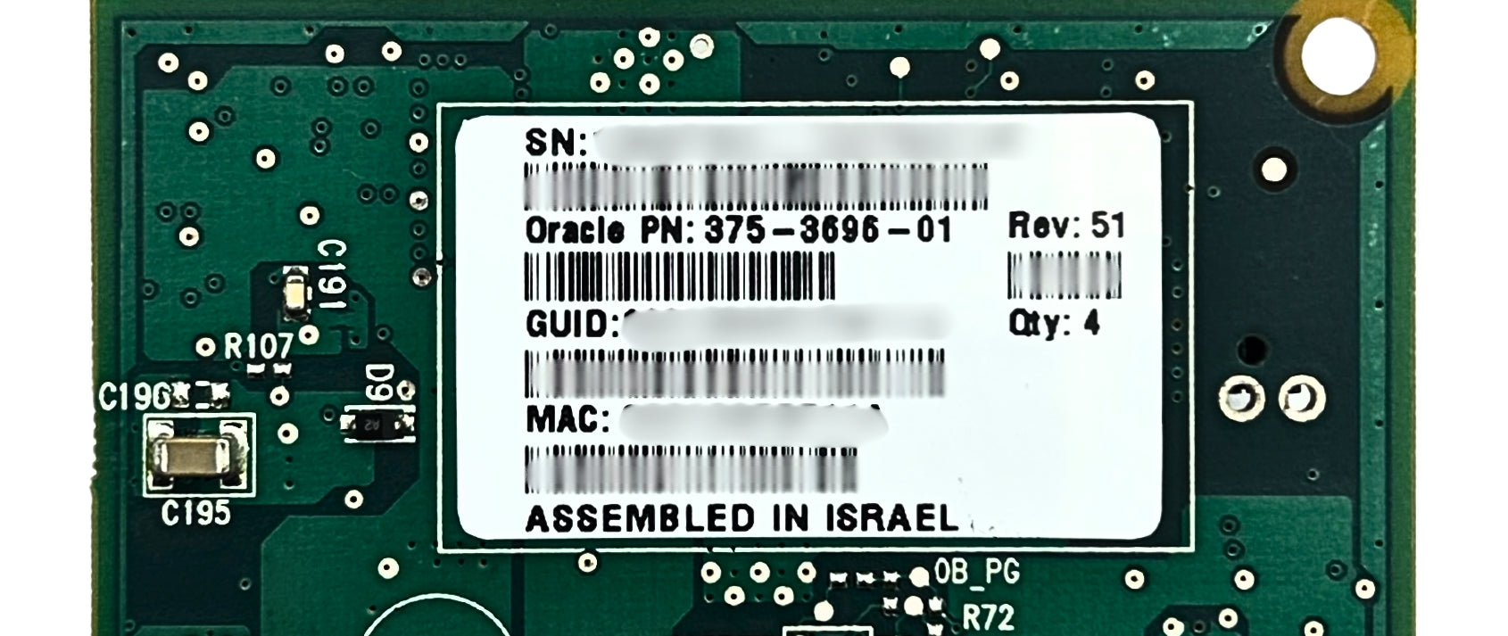 Sun Microsystems 375-3696 DUAL 40GB/S INFINIBAND PCI-E LP (X4242A)