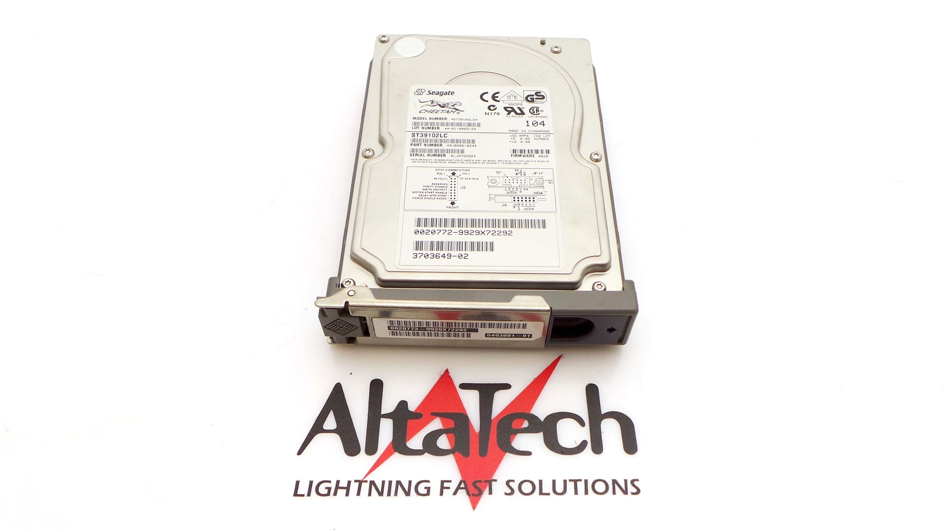 Sun Microsystems 540-3881 9.1GB 80-Pin SCA SCSI Hard Disk Drive