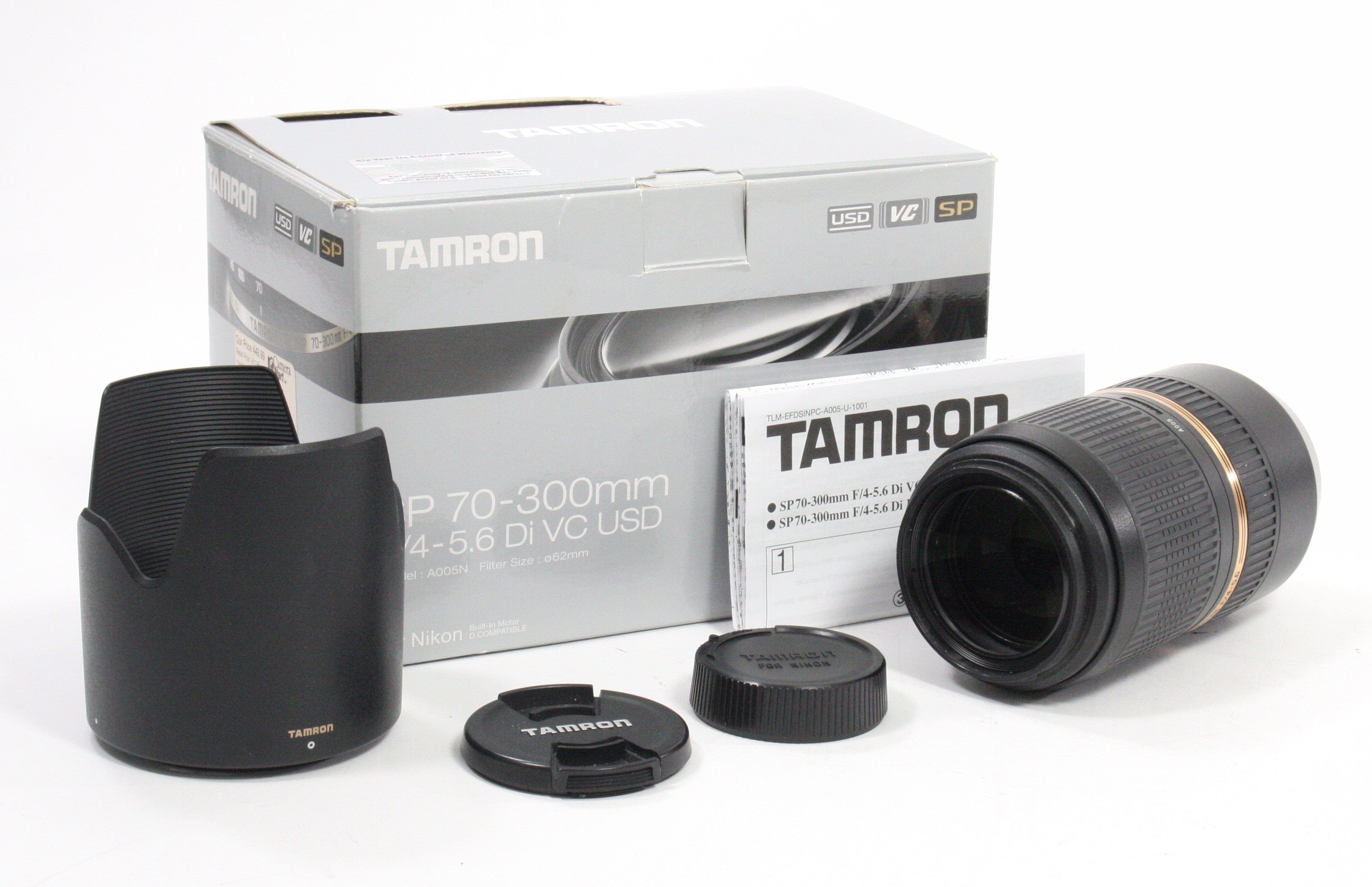 Tamron 70-300mm f/4-5.6 SP Di USD VC Lens for Nikon F Mount
